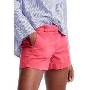 J. Crew Pink Cotton Blend Stretch 4 Inch Chino Short Size 0